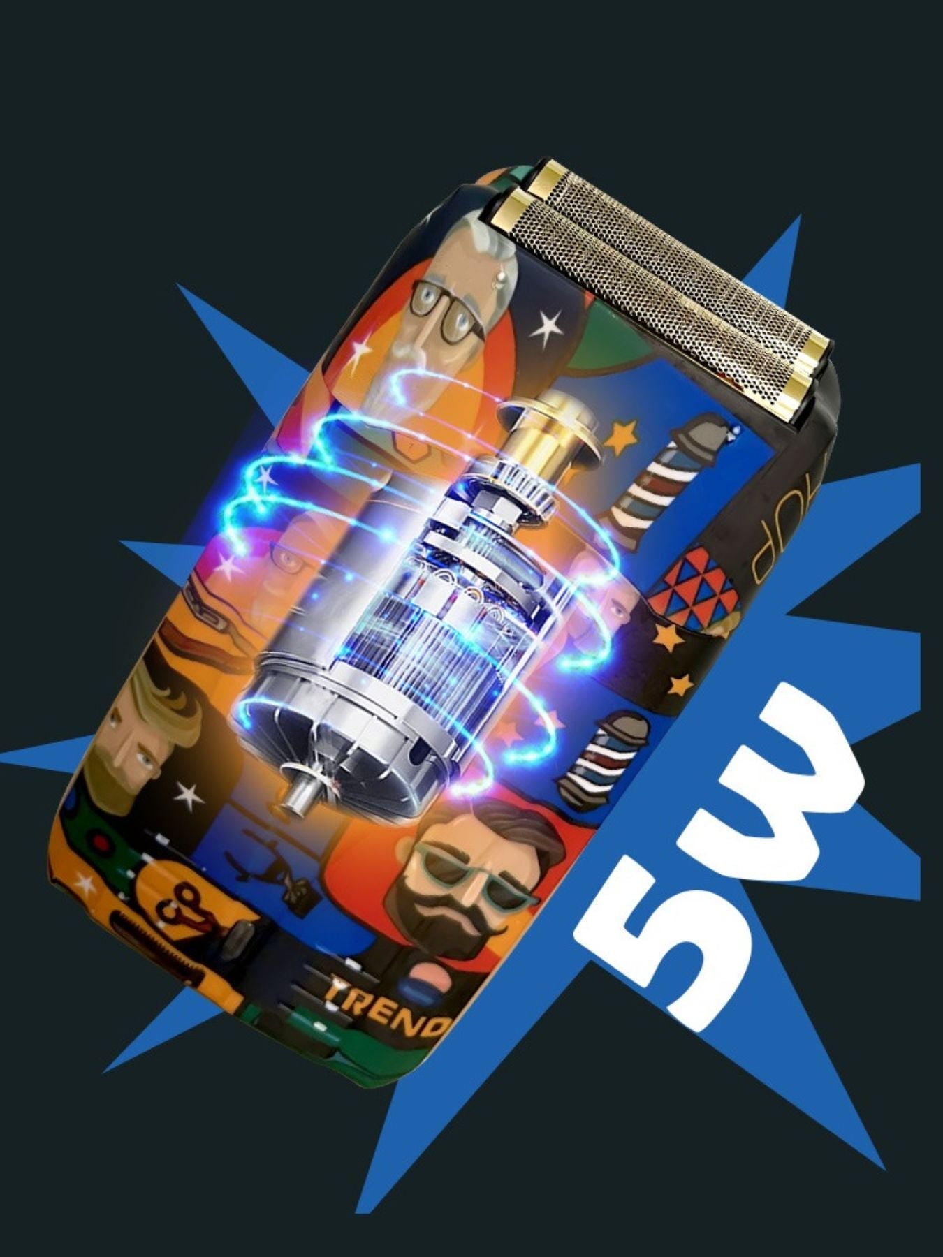 Barber-Themed Foil Shaver