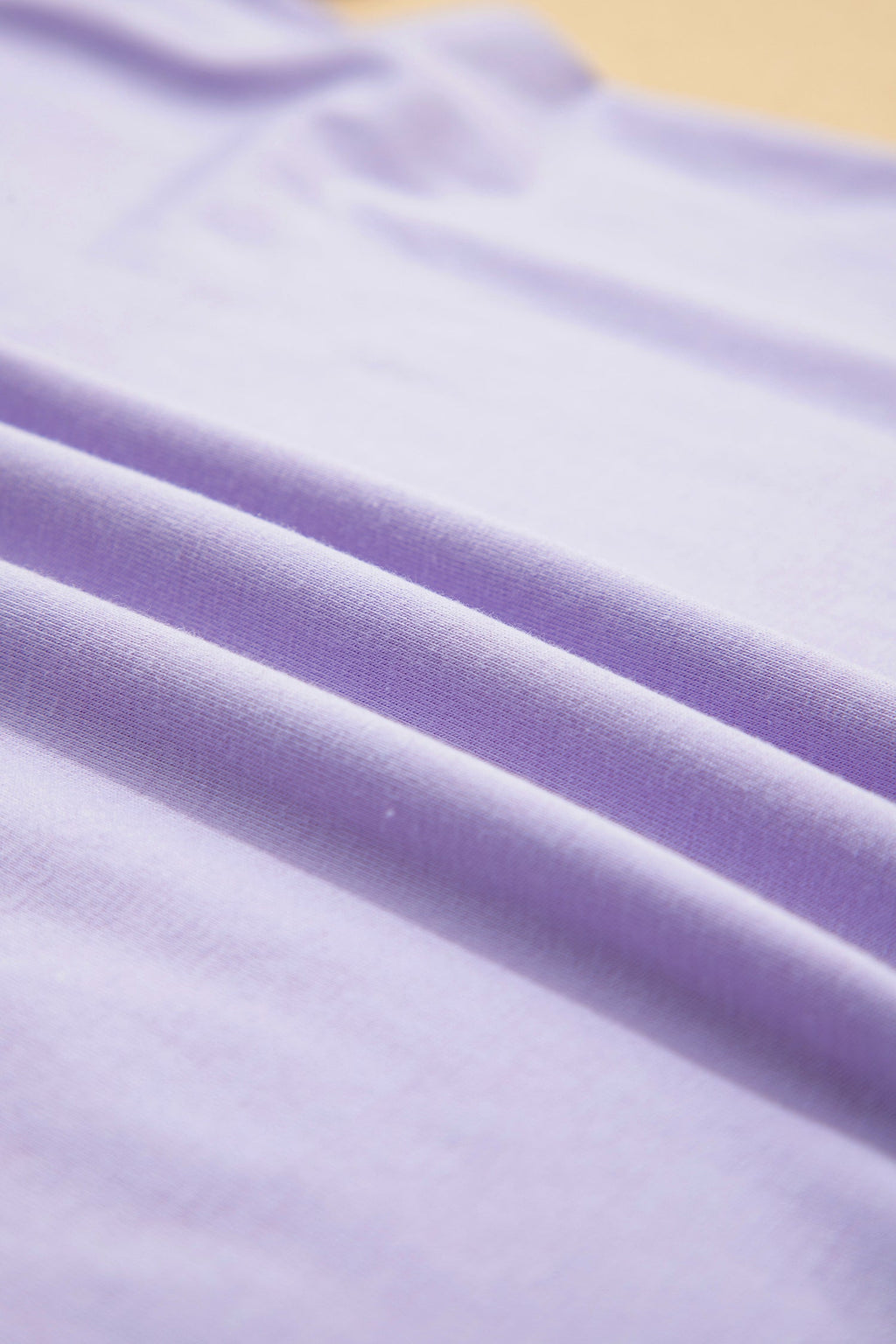 Orchid Petal Casual Plain Crew Neck Tee