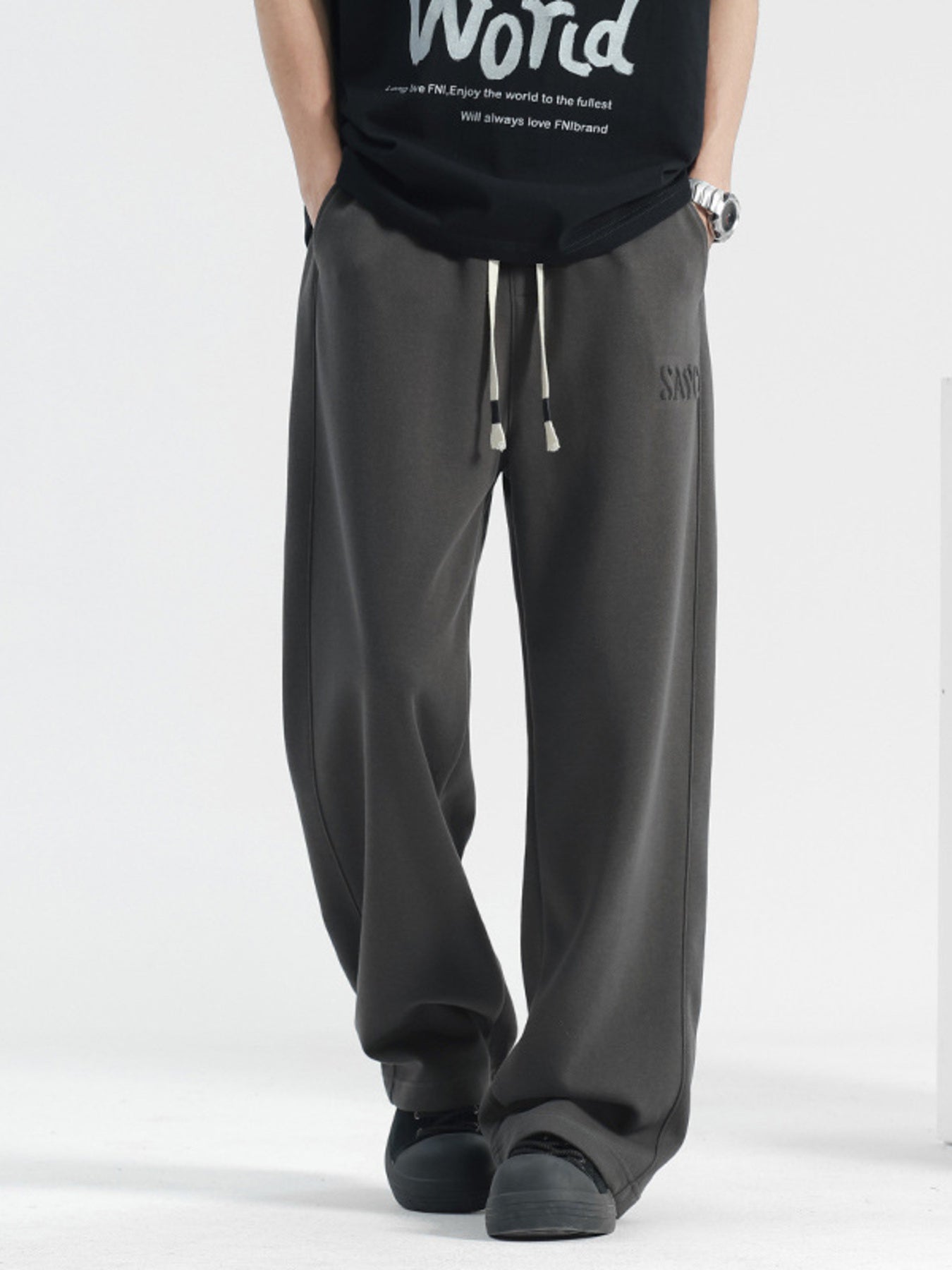 Men's Plus Size Loose-Fit Casual Drawstring Pants