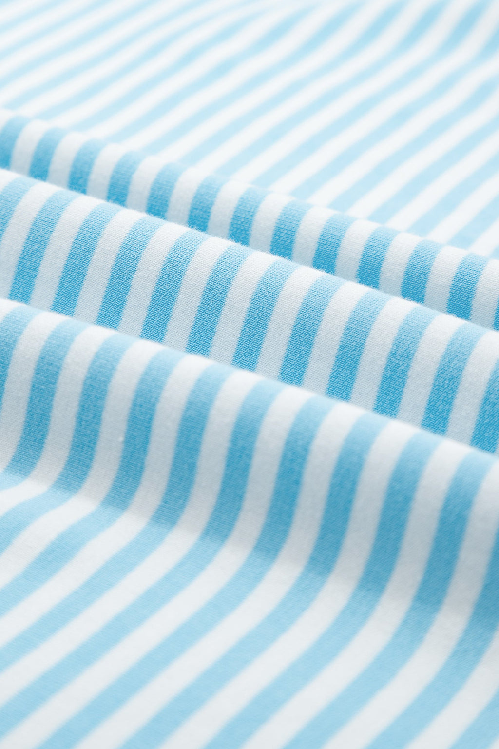 Sky Blue Stripe Oversize Mock Neck Sweatshirt and Shorts Set