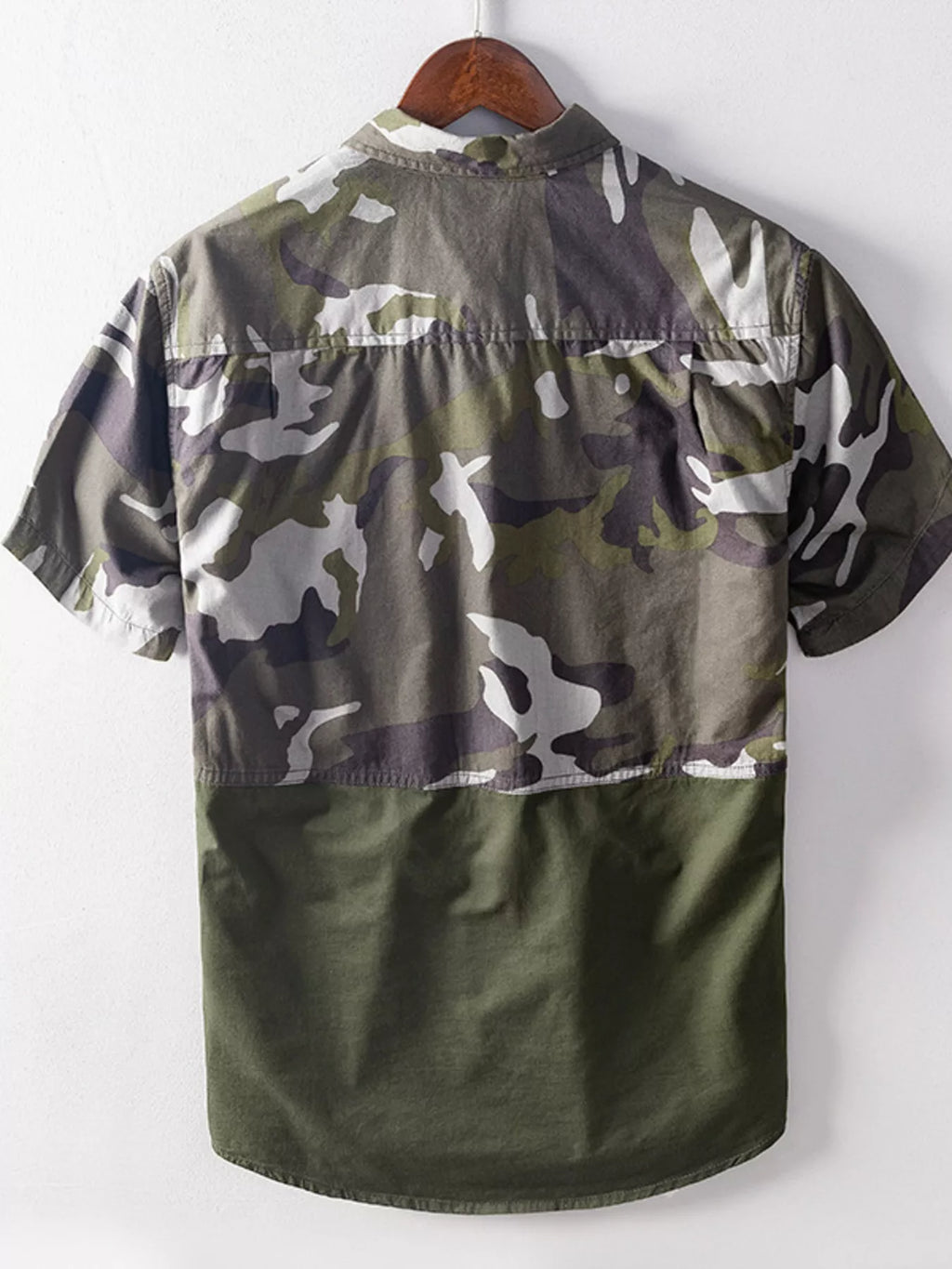 Men's Plus Size Casual Camouflage Short Sleeve Shirt