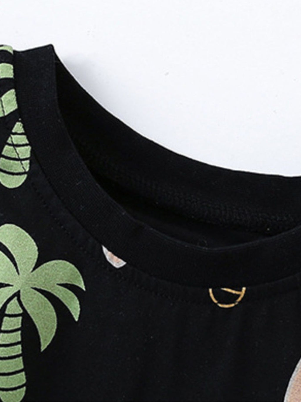 Children's Tropical Print Casual Tee and Shorts Set