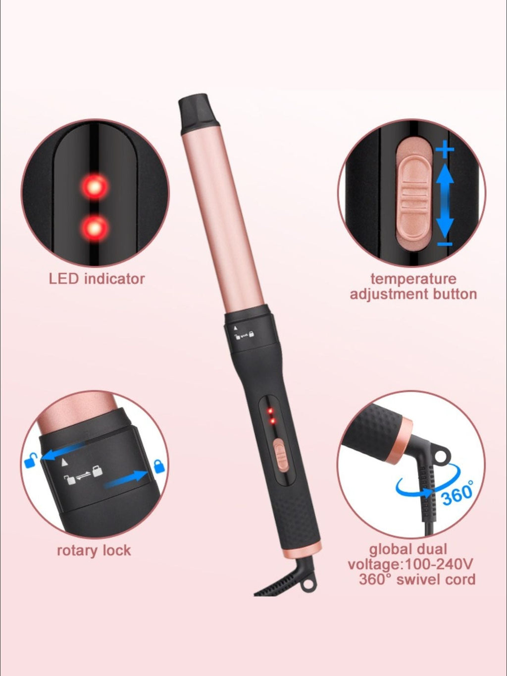 5 in 1 Interchangeable Hair Curling Iron