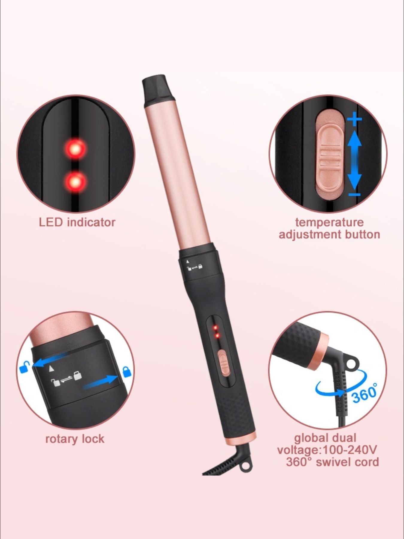 5 in 1 Interchangeable Hair Curling Iron