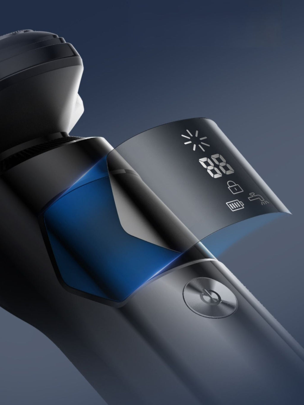 Rechargeable Electric Rotary Shaver with LED Display