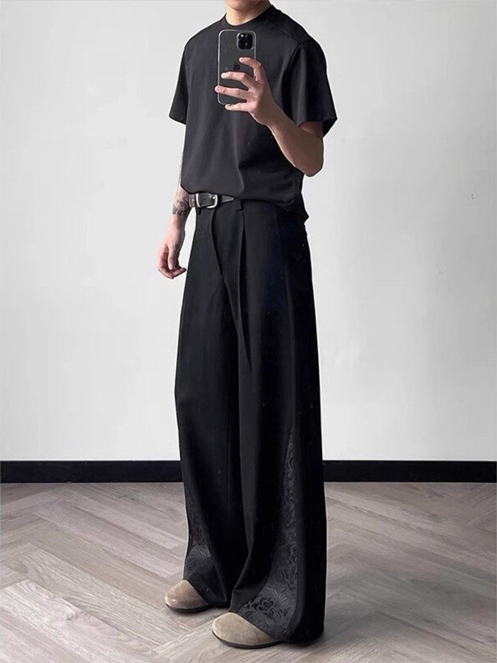 Men's Plus Size Wide Leg Pants