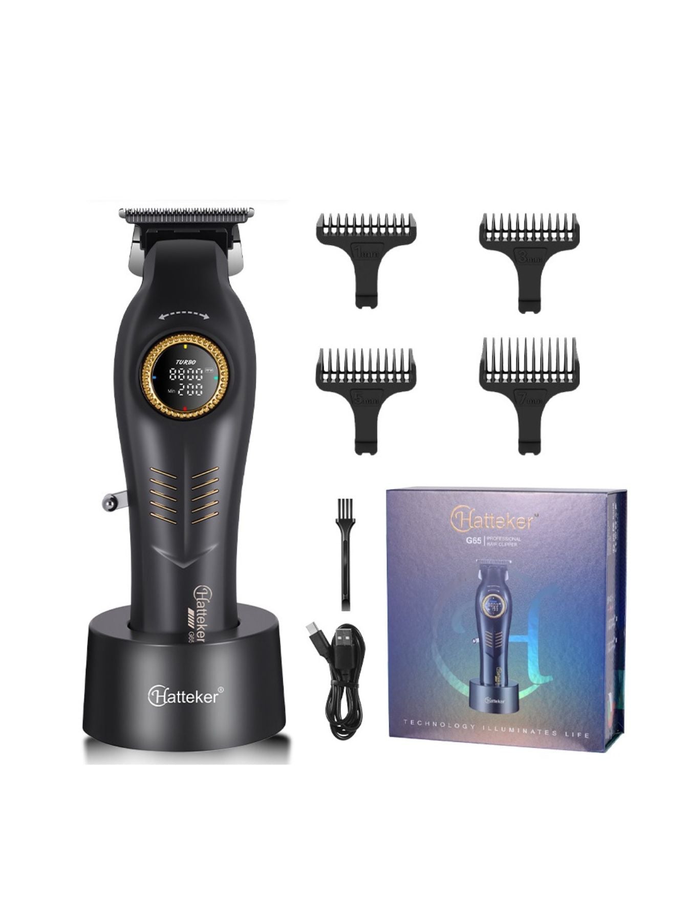 Cordless Hair Clipper with LED Display