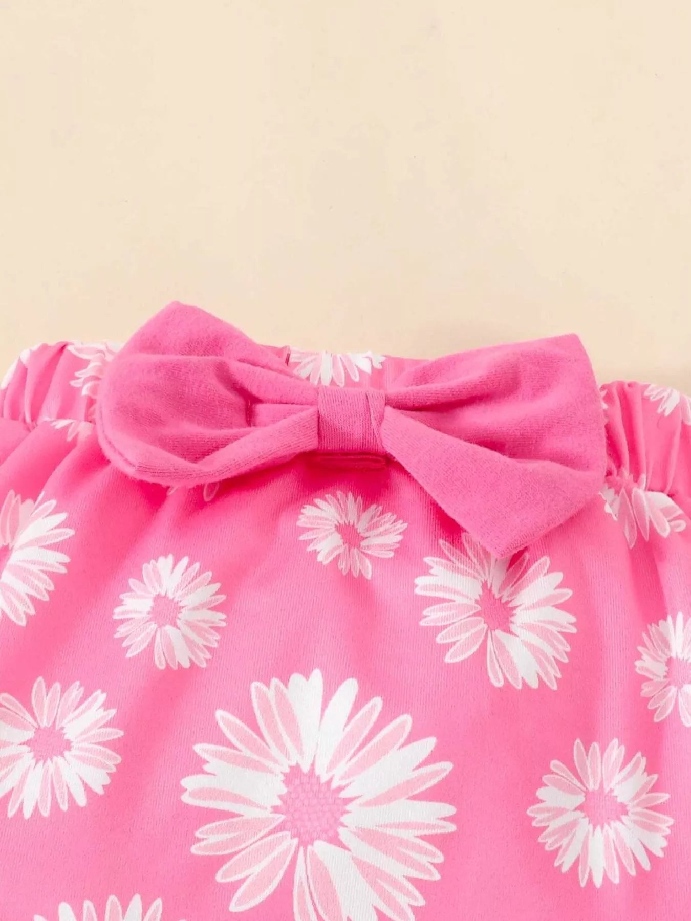 Children's Daisy Bodysuit and Shorts Set with Headband