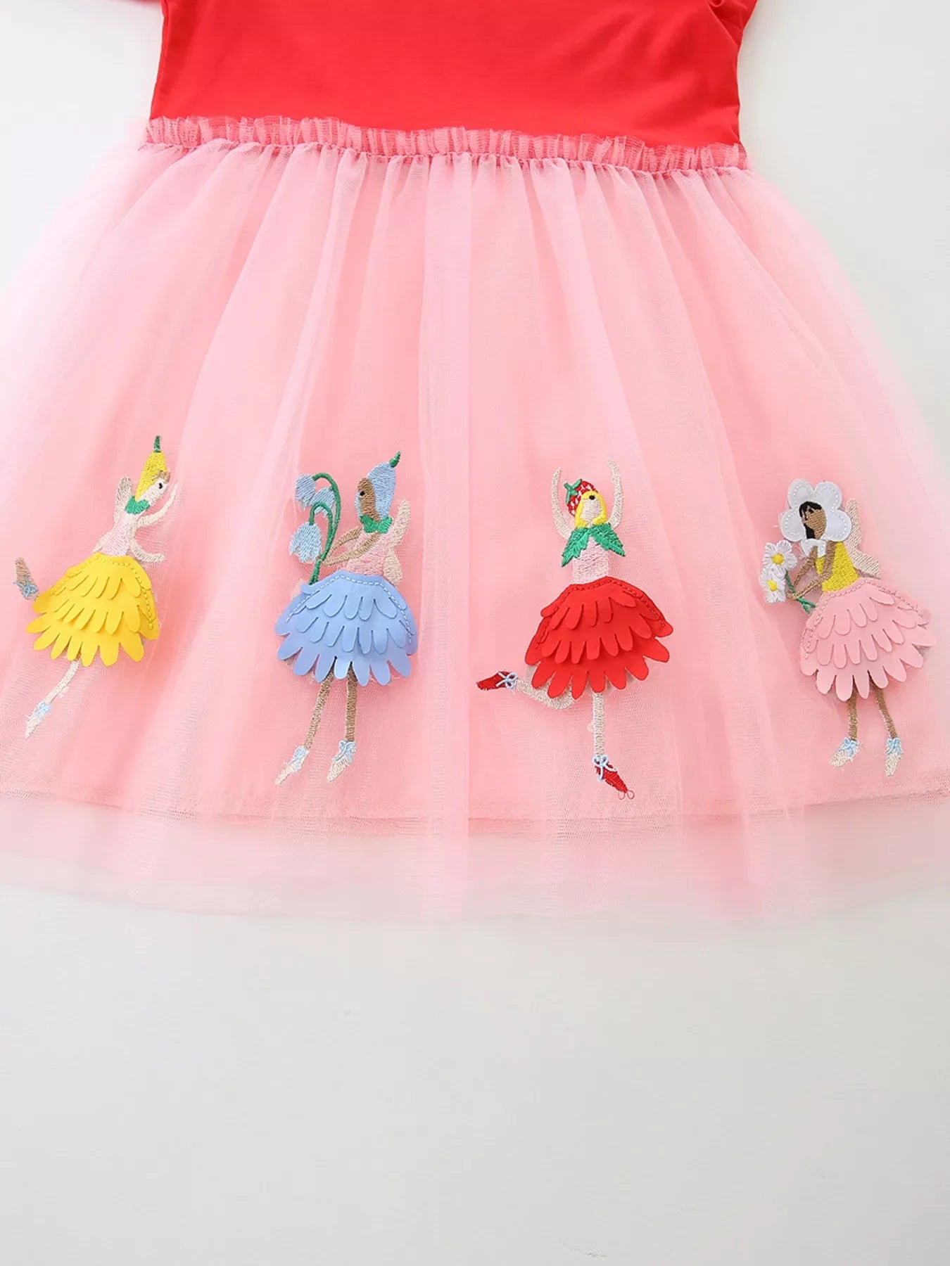 Children's Ballerina Applique Tulle Dress