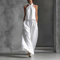 Women's Loose Sleeveless Top & High-Waist Wide-Leg Pants Set – 4 Colors S–XXL