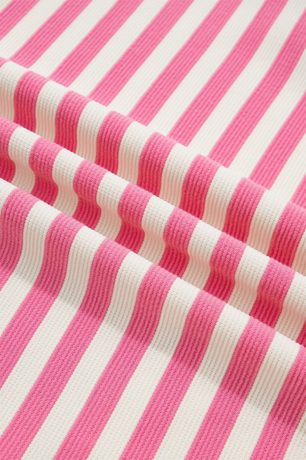 Pink Stripe Contrast Patchwork Short Sleeve T Shirt Shift Dress