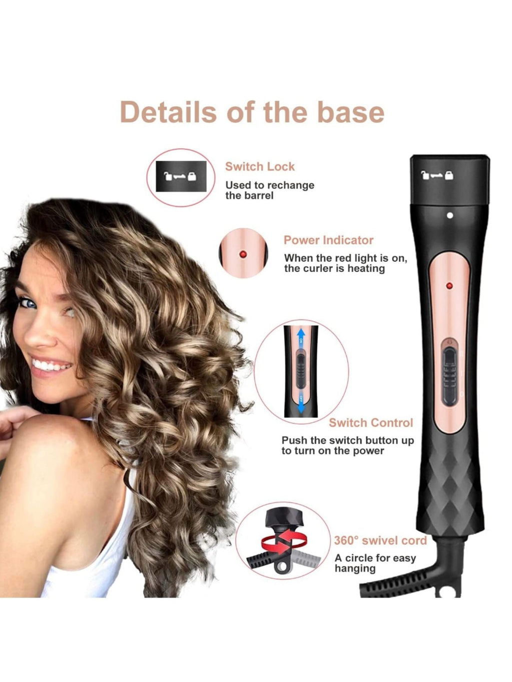 Adjustable Temperature Curling Iron