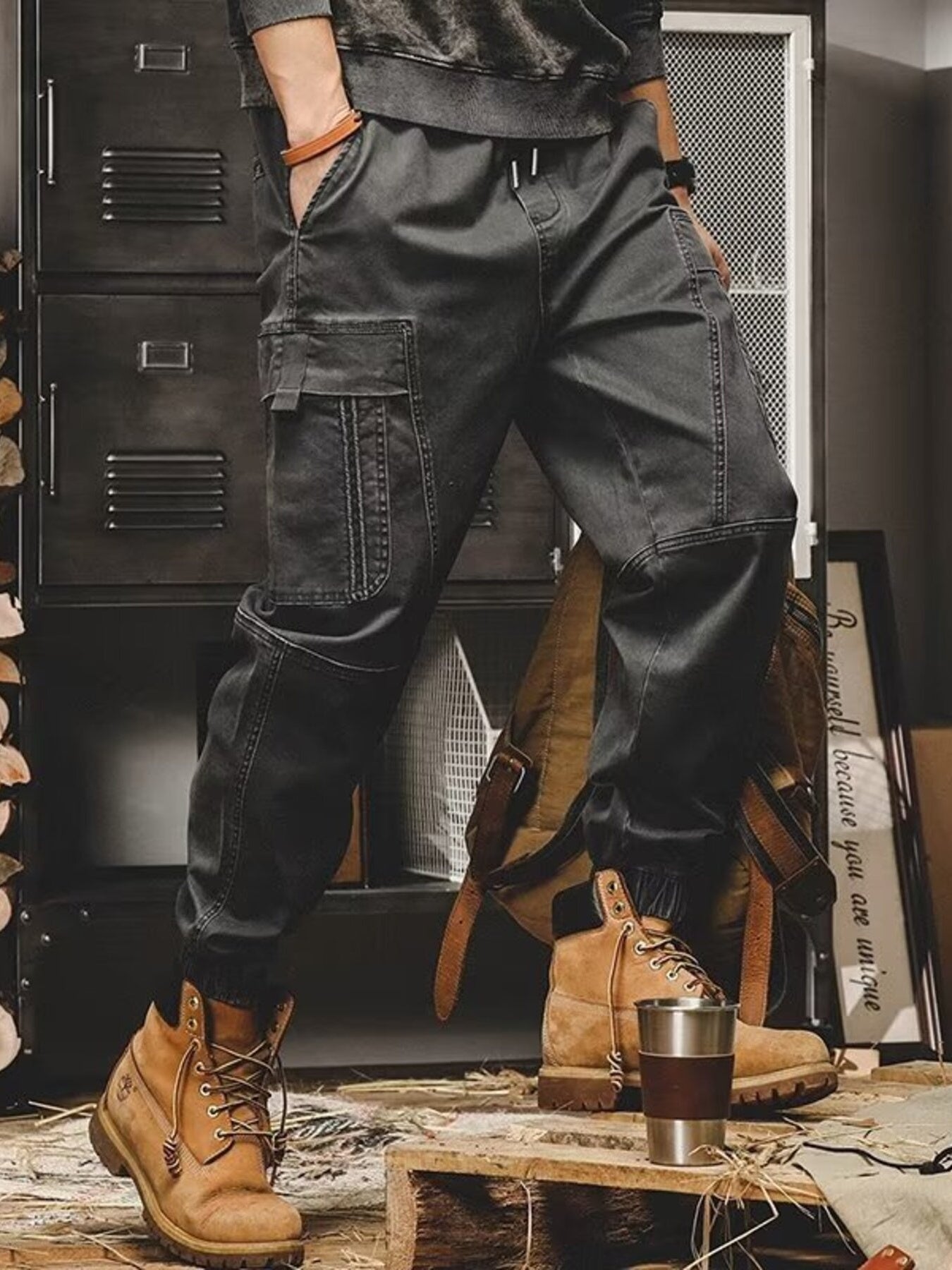 Men's Plus Size Relaxed Fit Cargo Pants