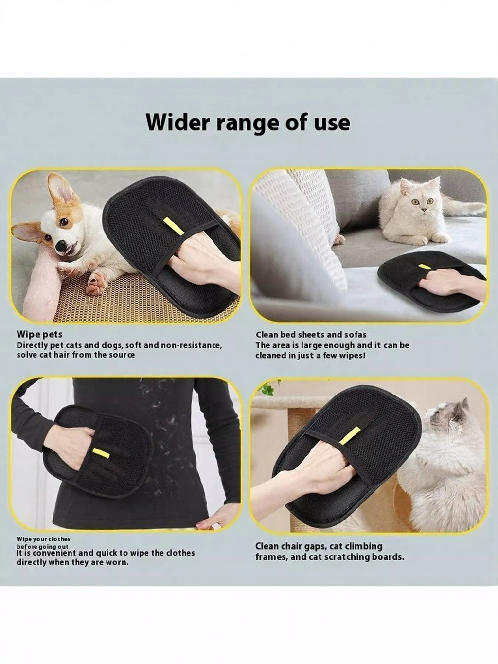 Washable & Reusable Glove-Shaped Pet Hair Remover