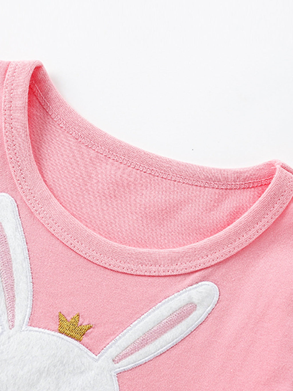 Children's Bunny Round Neck Short Sleeve Dress