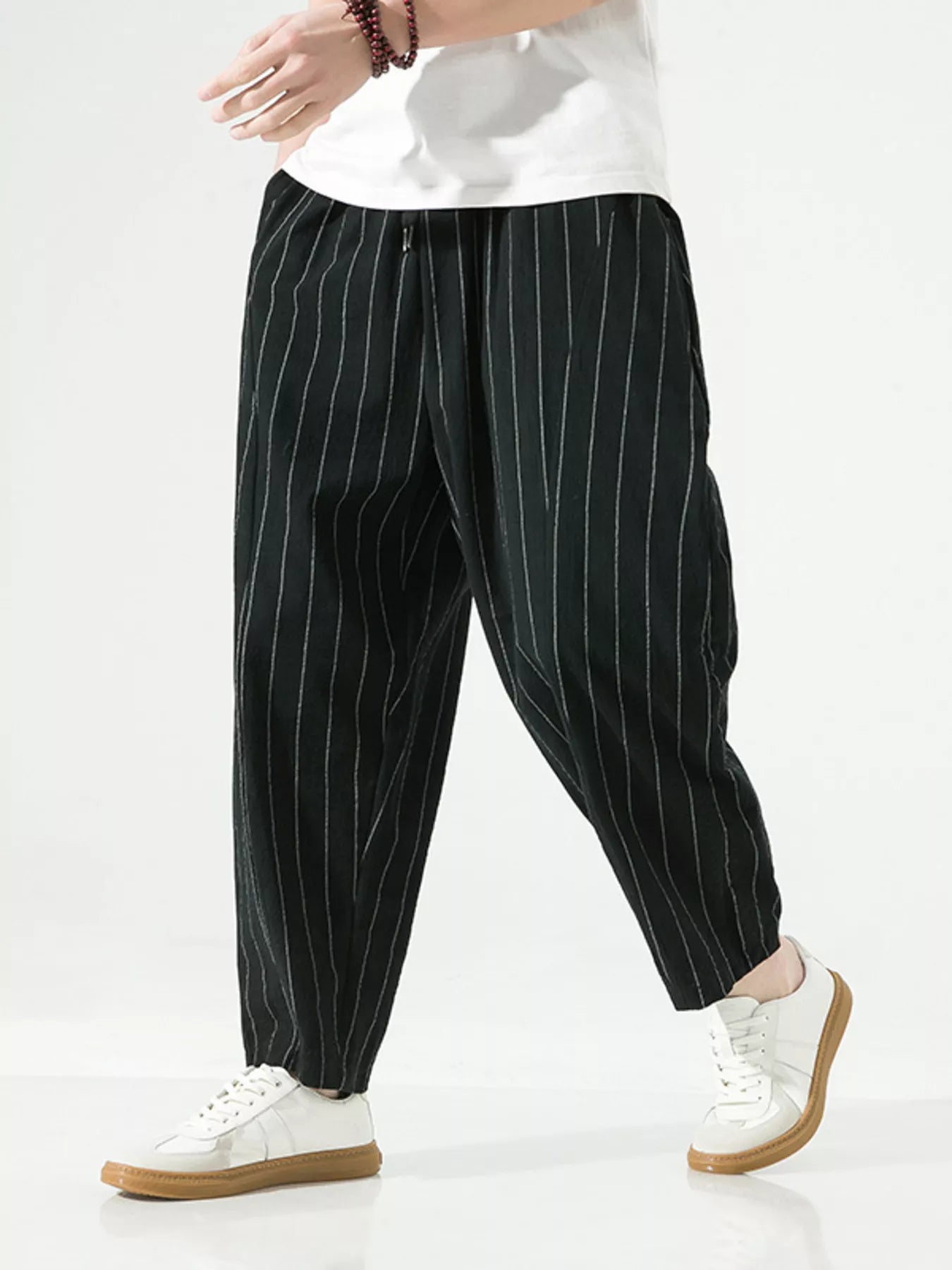 Men's Plus Size Striped Casual Loose Pants