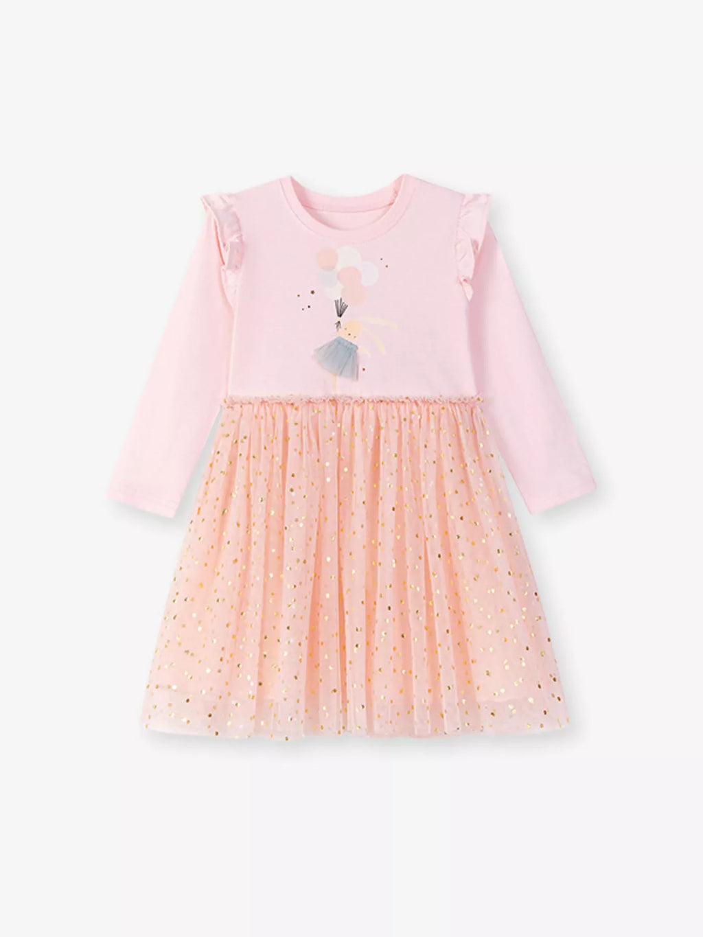 Children's Rabbit Long Sleeve Tulle Dress