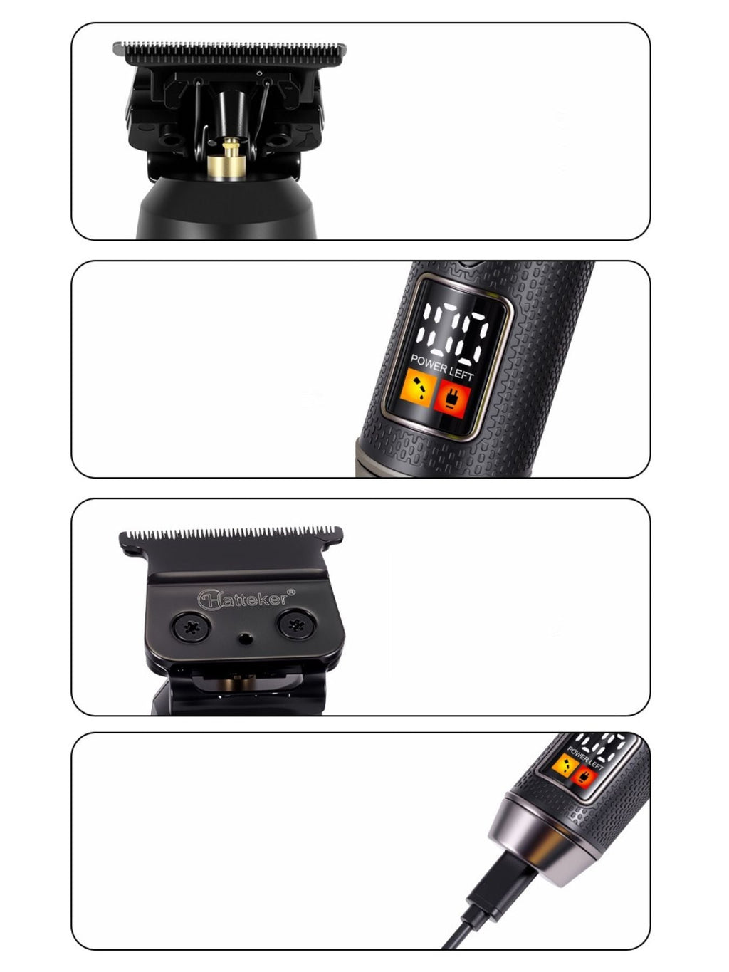 LED Display Cordless Hair Clipper