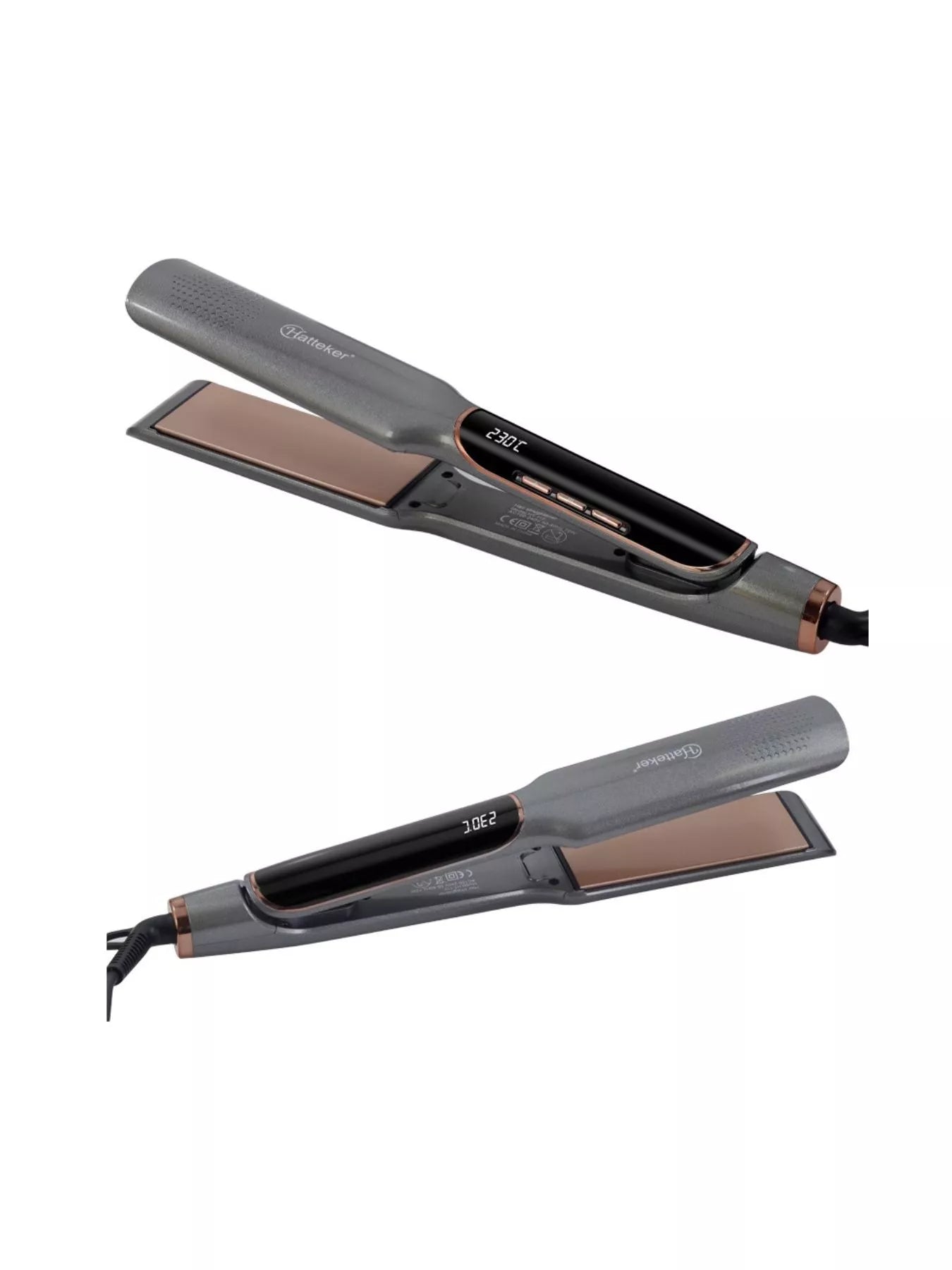 Curling and Straightening Hair Iron with Temperature Control