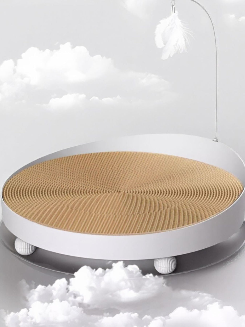Interactive Round Cat Scratching Board