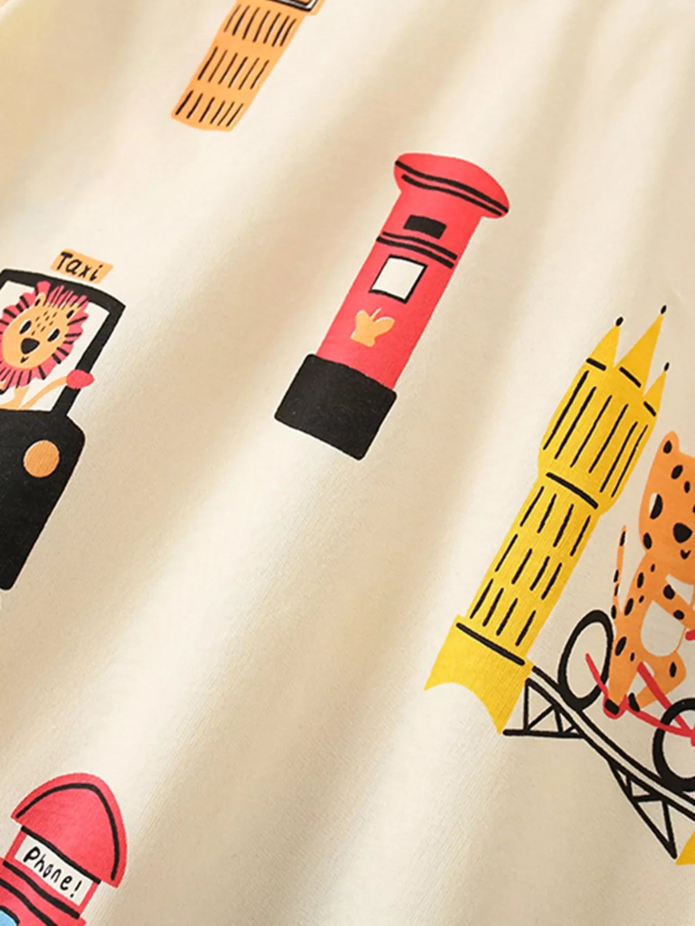 Children's Animal Print Short Sleeve T-Shirt