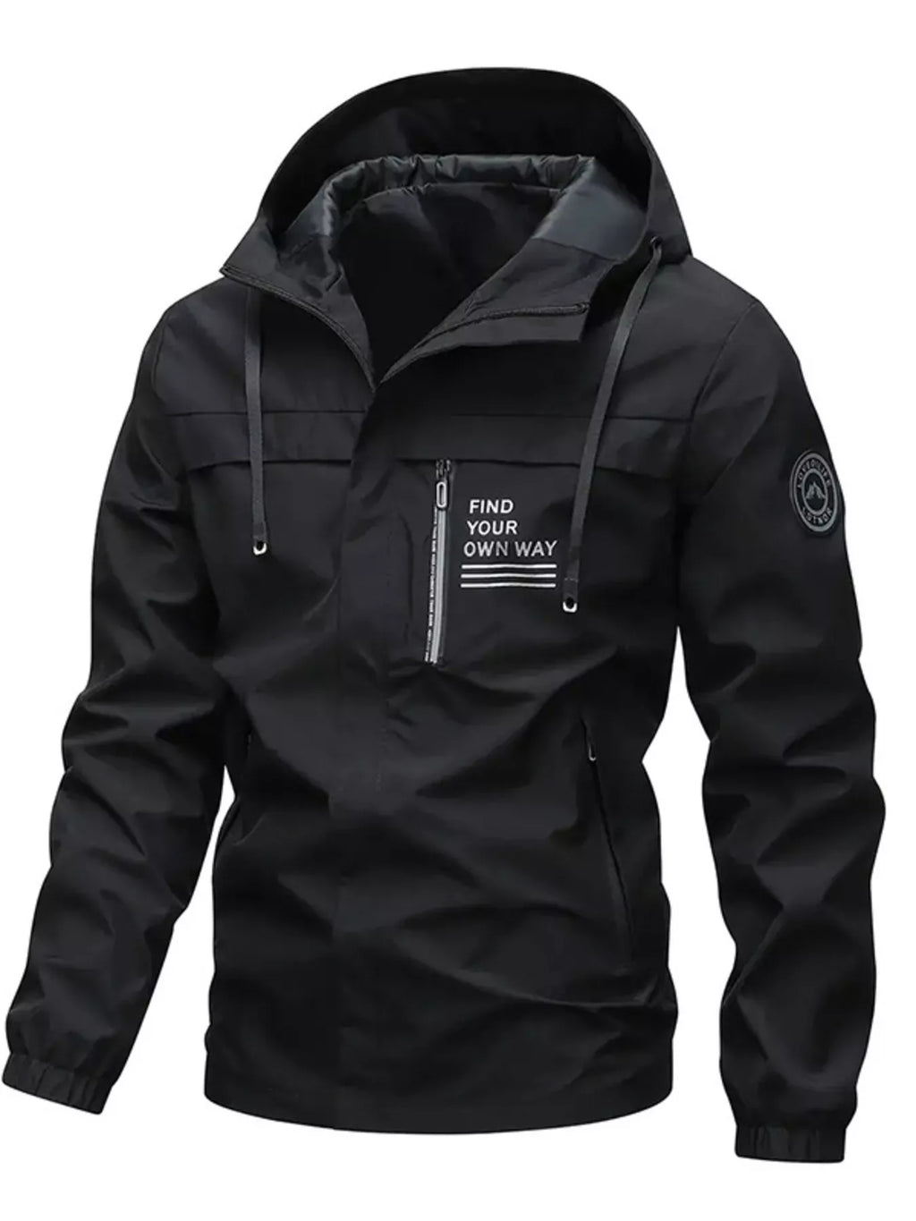 Men's Plus Size Hooded Outdoor Windproof Jacket