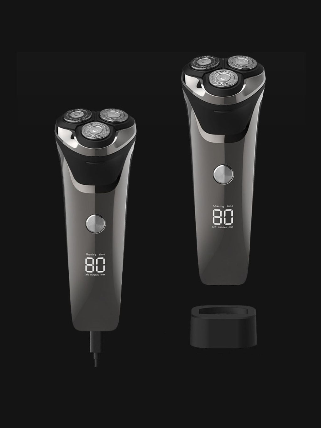 Electric Rotary Shaver with LED Display