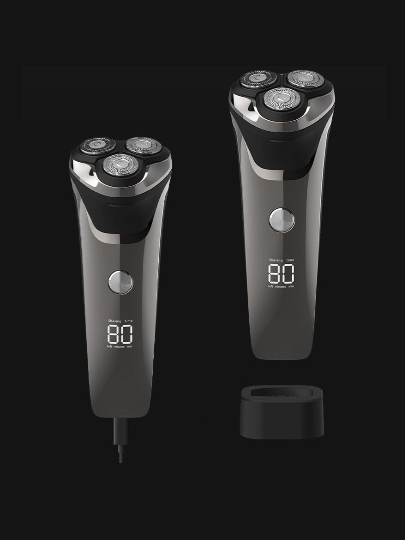 Electric Rotary Shaver with LED Display