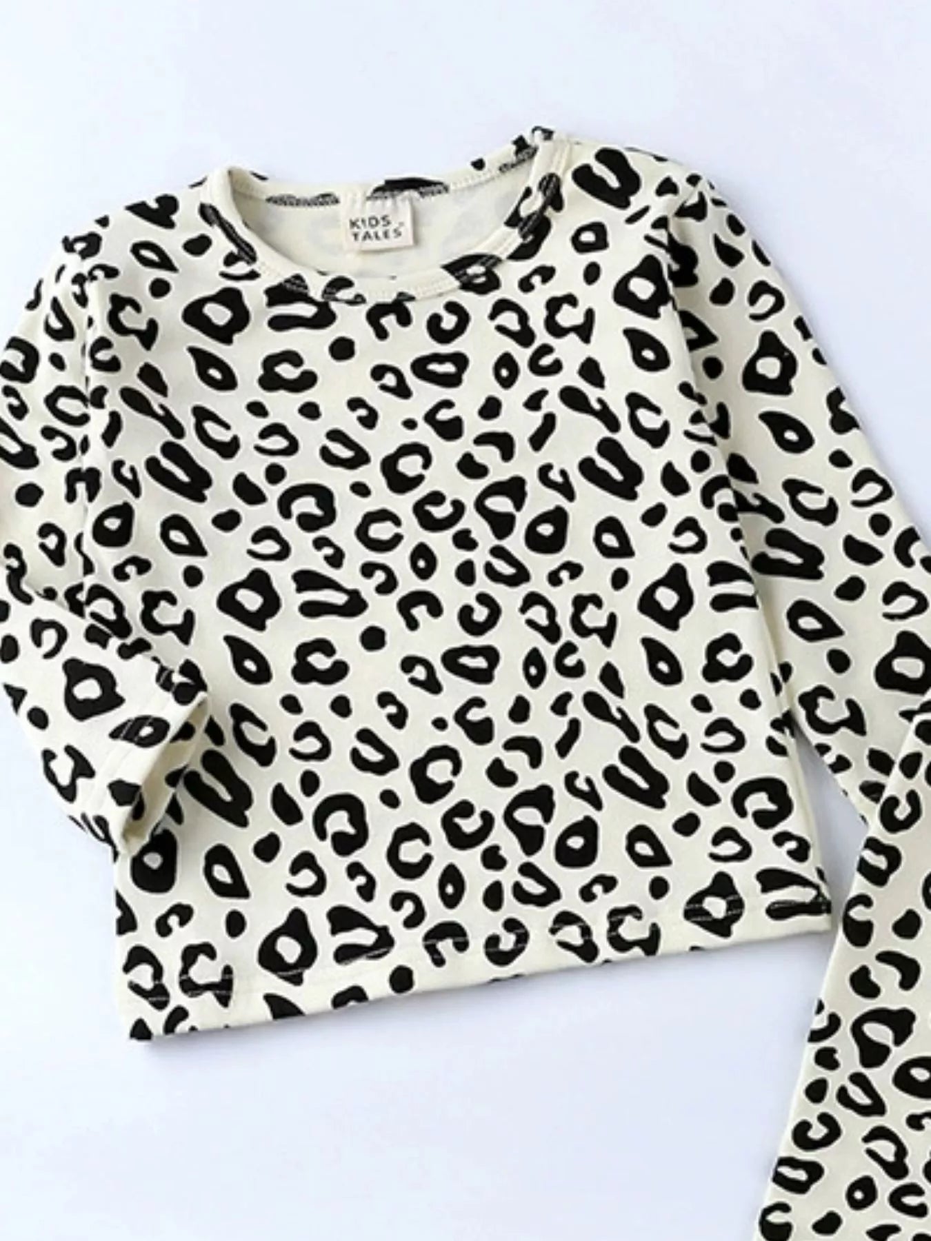 Children's Leopard Print Long Sleeve Top and Pants Set