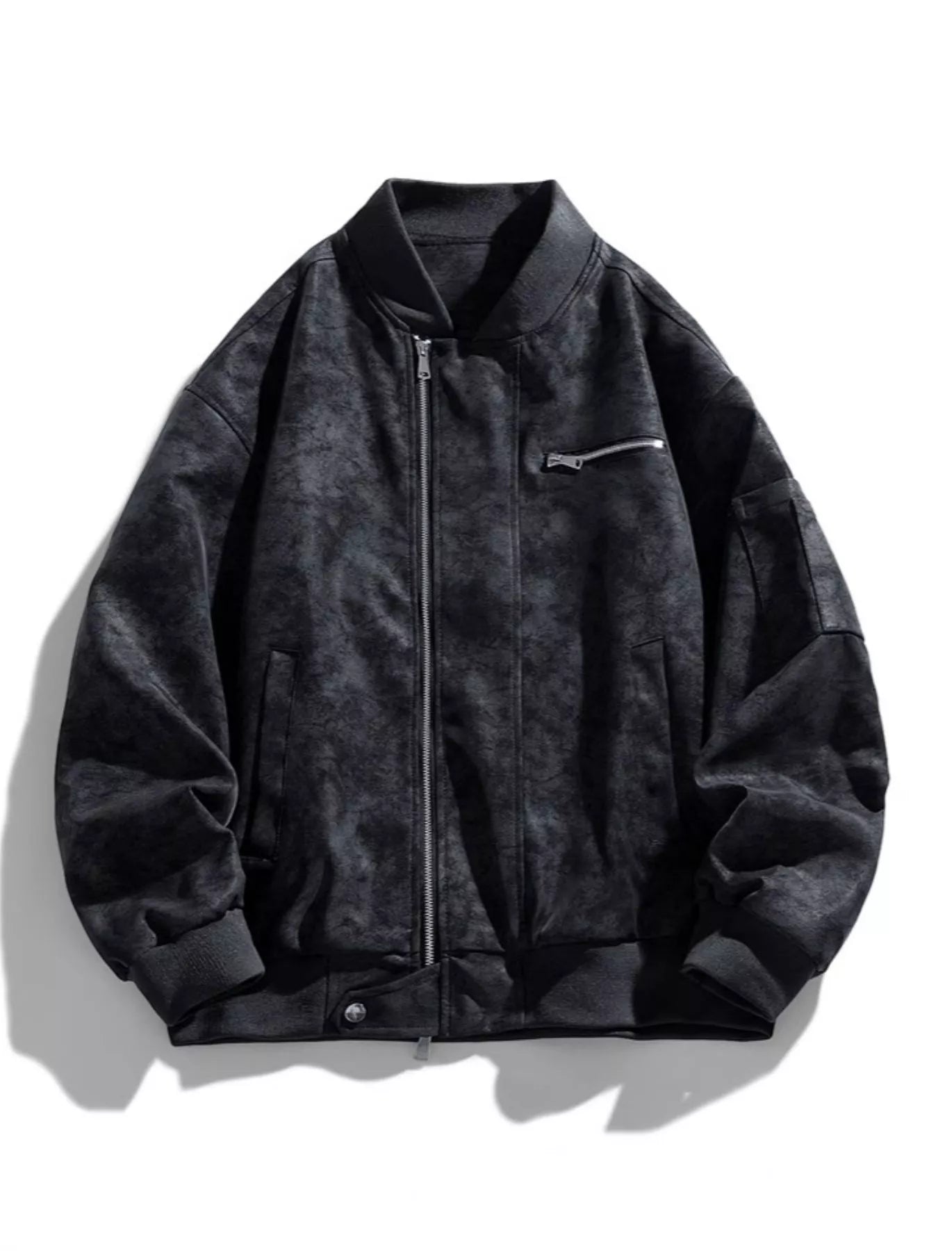Men's Plus Size Vintage Zip Up Jacket