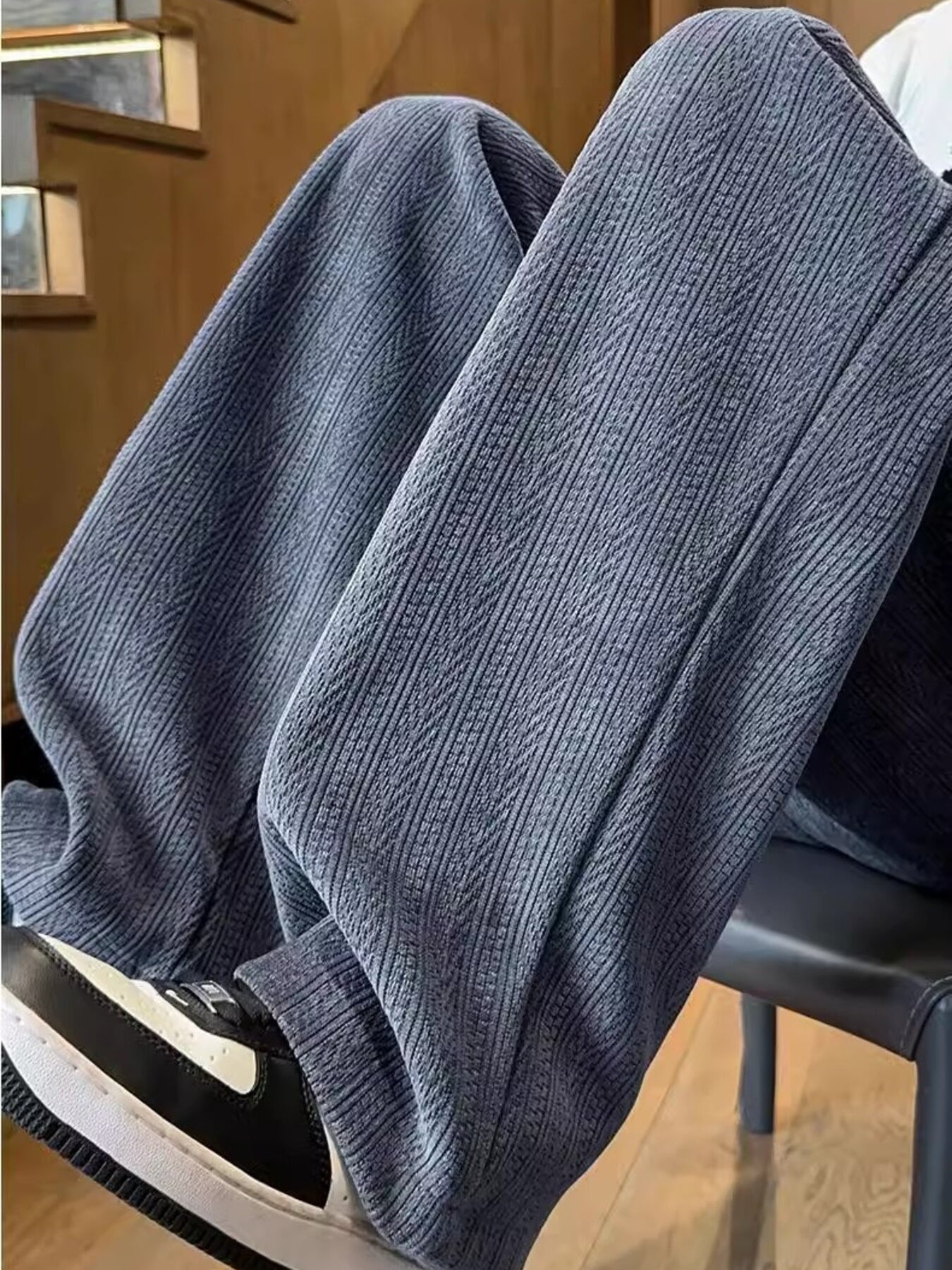 Men's Plus Size Texture Wide Leg Pants