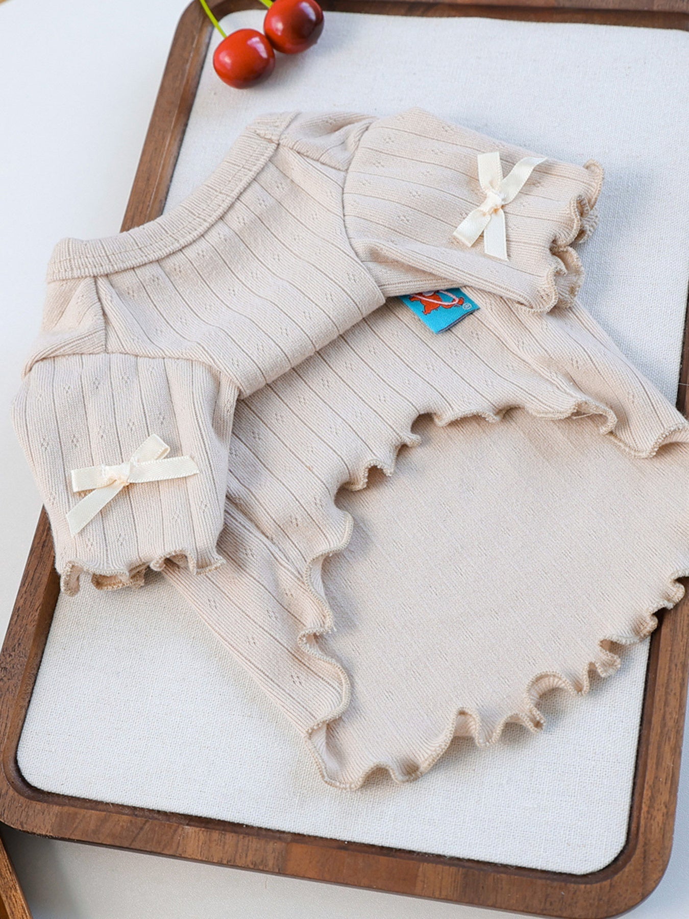 Sweet Bear Patch Ribbed Pet Top