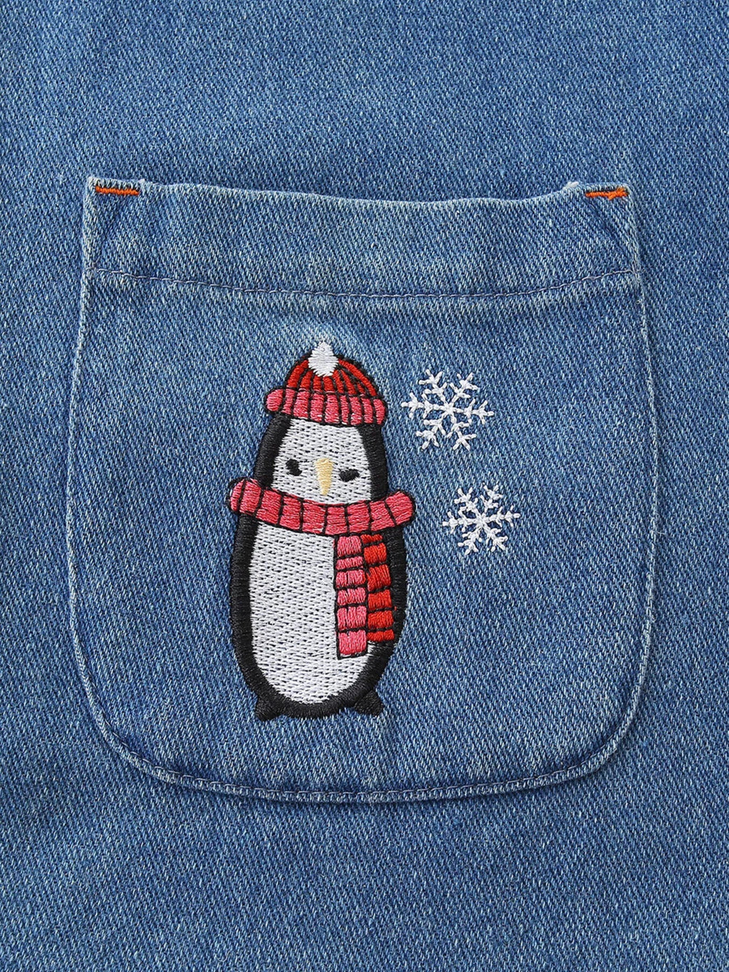 Children's Contrast Raglan Sleeve Denim Dress