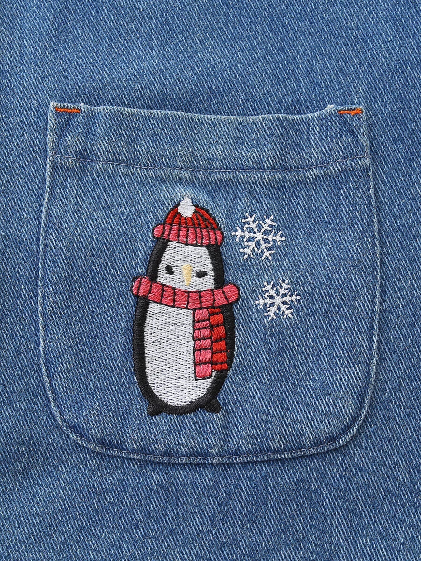 Children's Contrast Raglan Sleeve Denim Dress