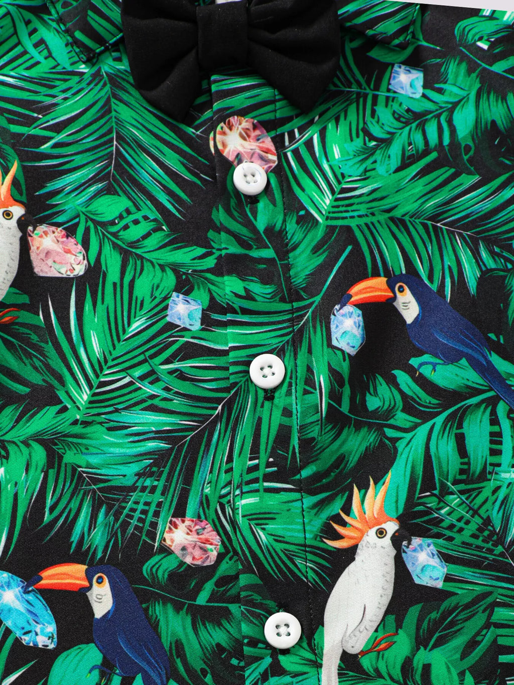 Children's Tropical Print Shirt & Shorts Set