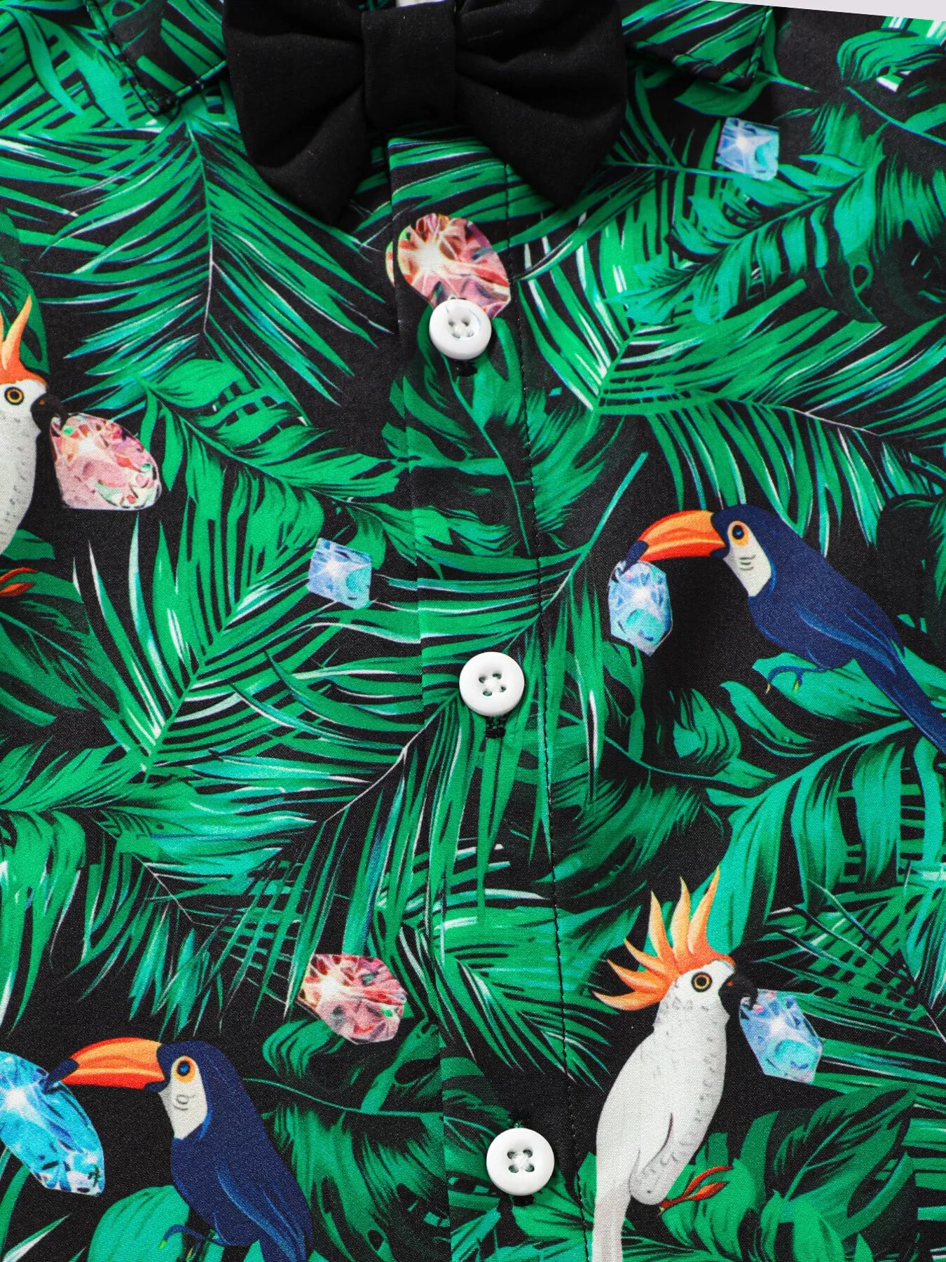 Children's Tropical Print Shirt & Shorts Set