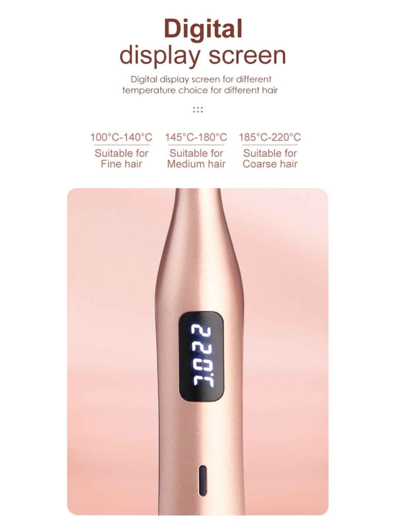 LED Temperature Adjustable Straightener