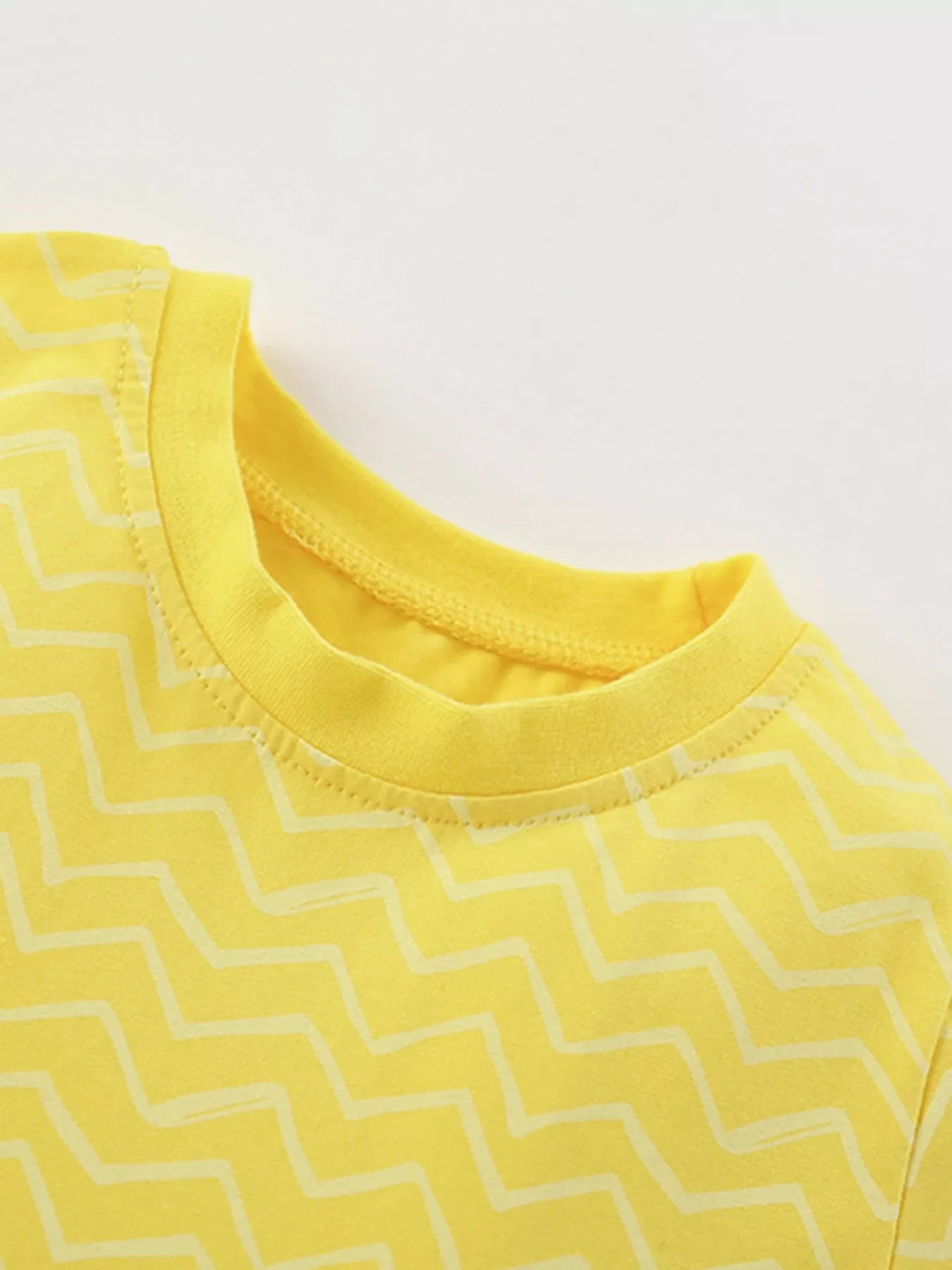 Children's Cute Cartoon Flower Applique Wave Striped Dress