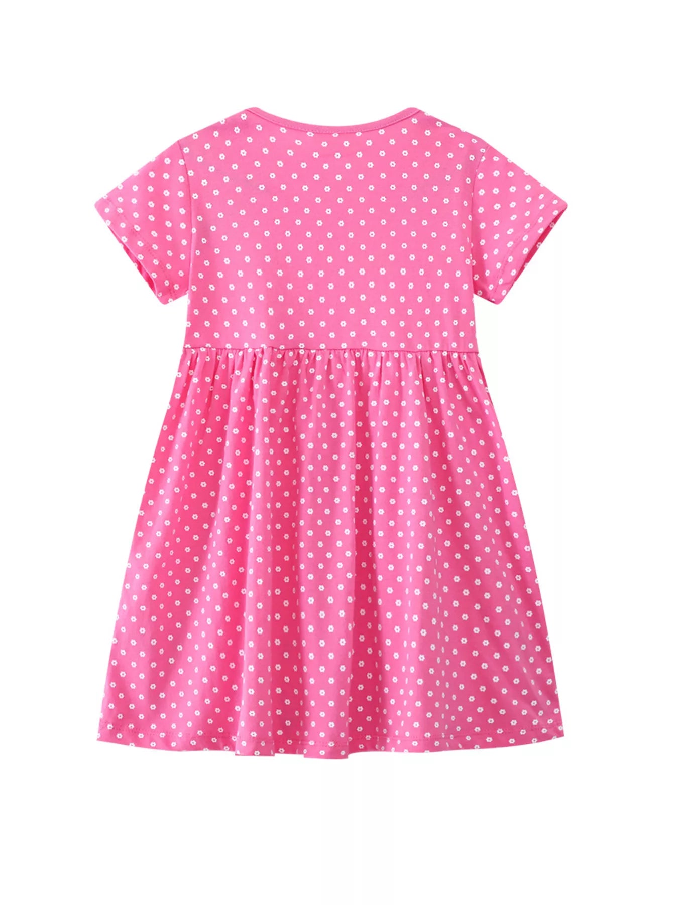 Children's Giraffe Applique Polka Dot Casual Dress