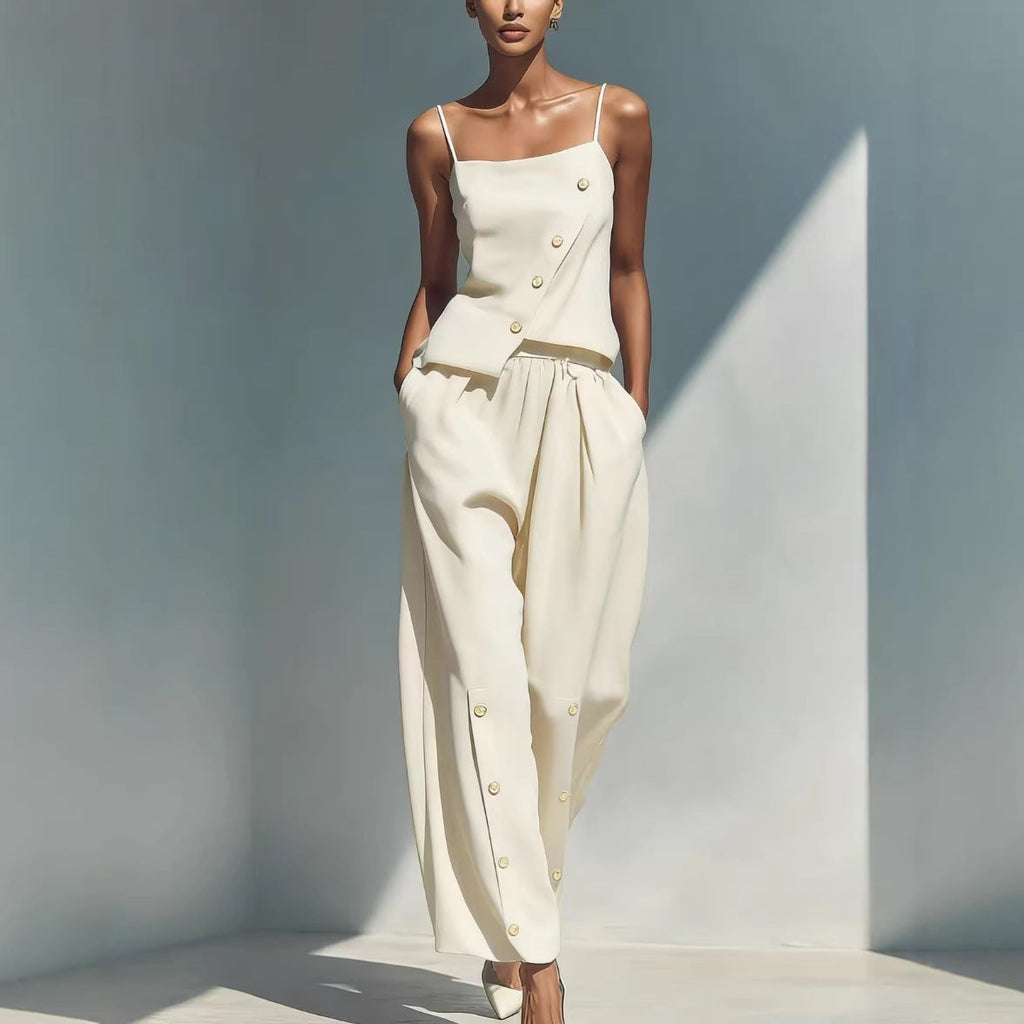 Women's Gold-Buckle Camisole & Pants Two-Piece Set
