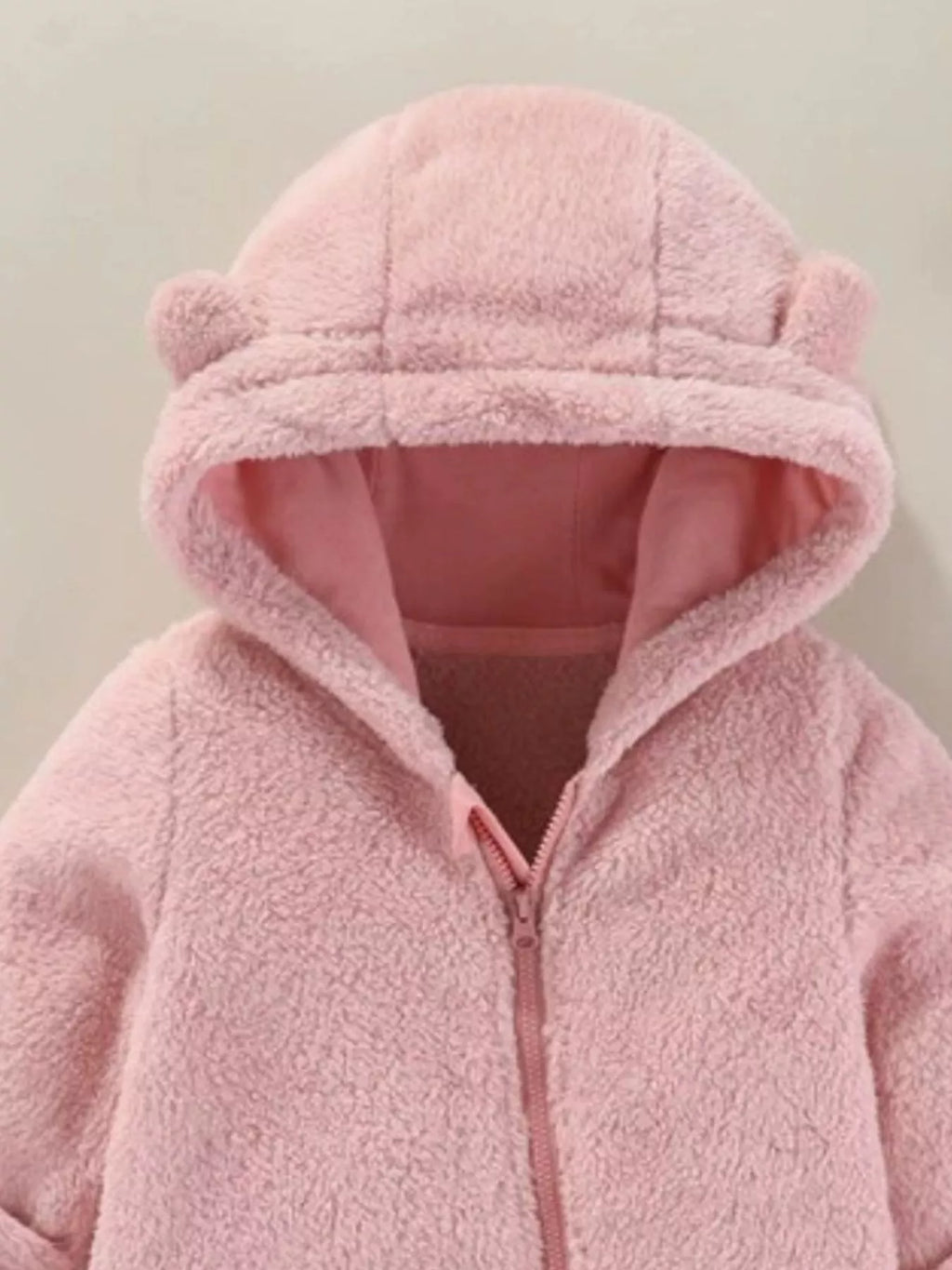 Children's Cozy Bear Hooded Fleece One-Piece
