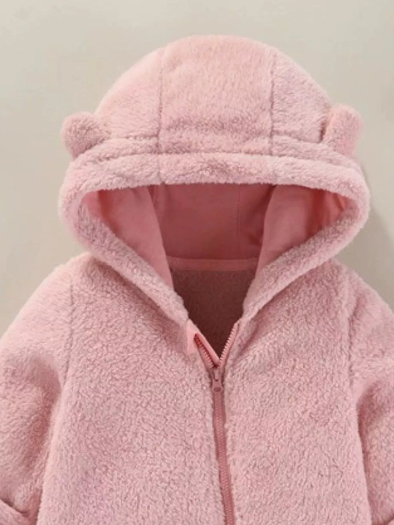 Children's Cozy Bear Hooded Fleece One-Piece