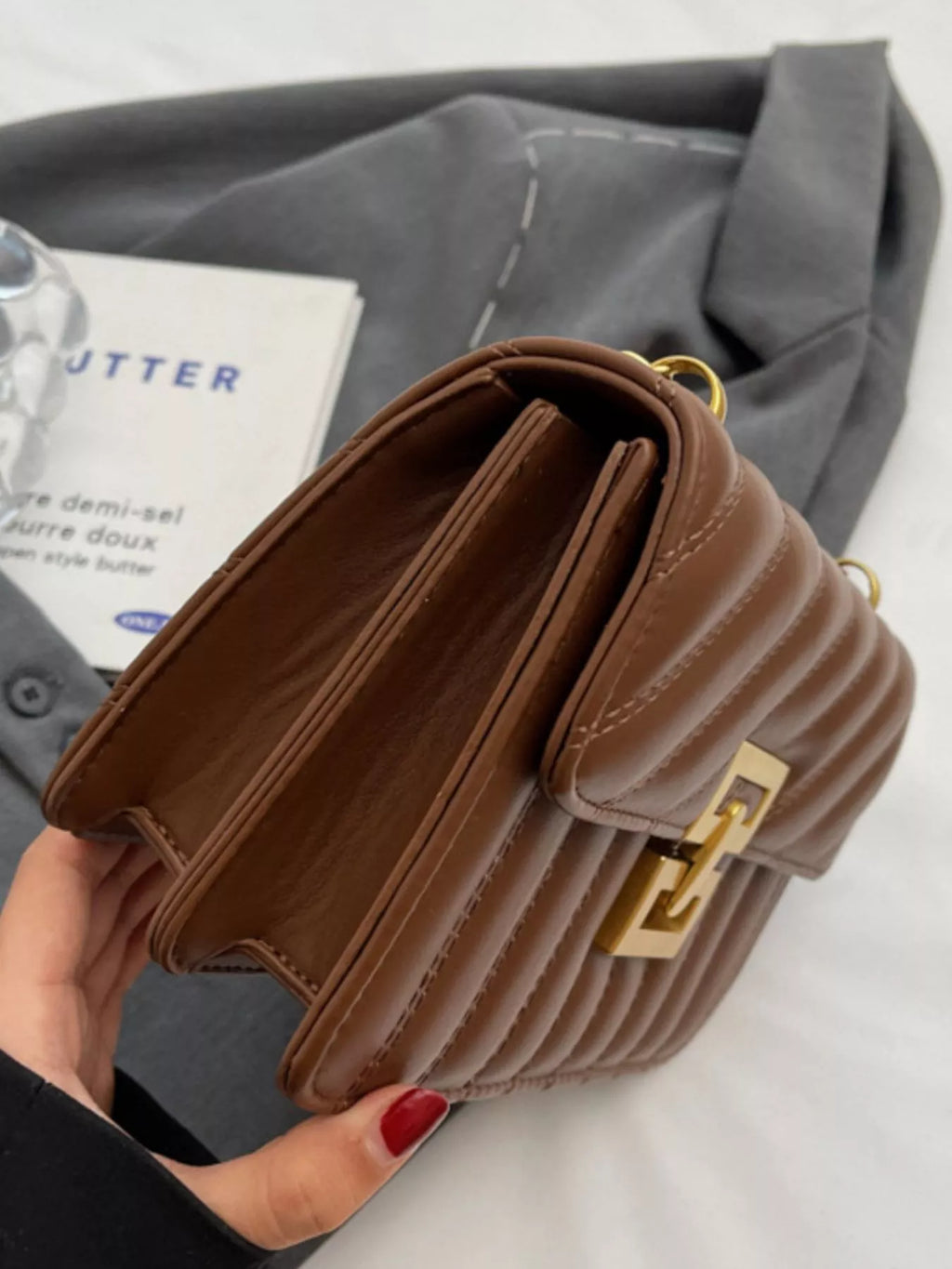 Quilted Flap Chain Shoulder Bag