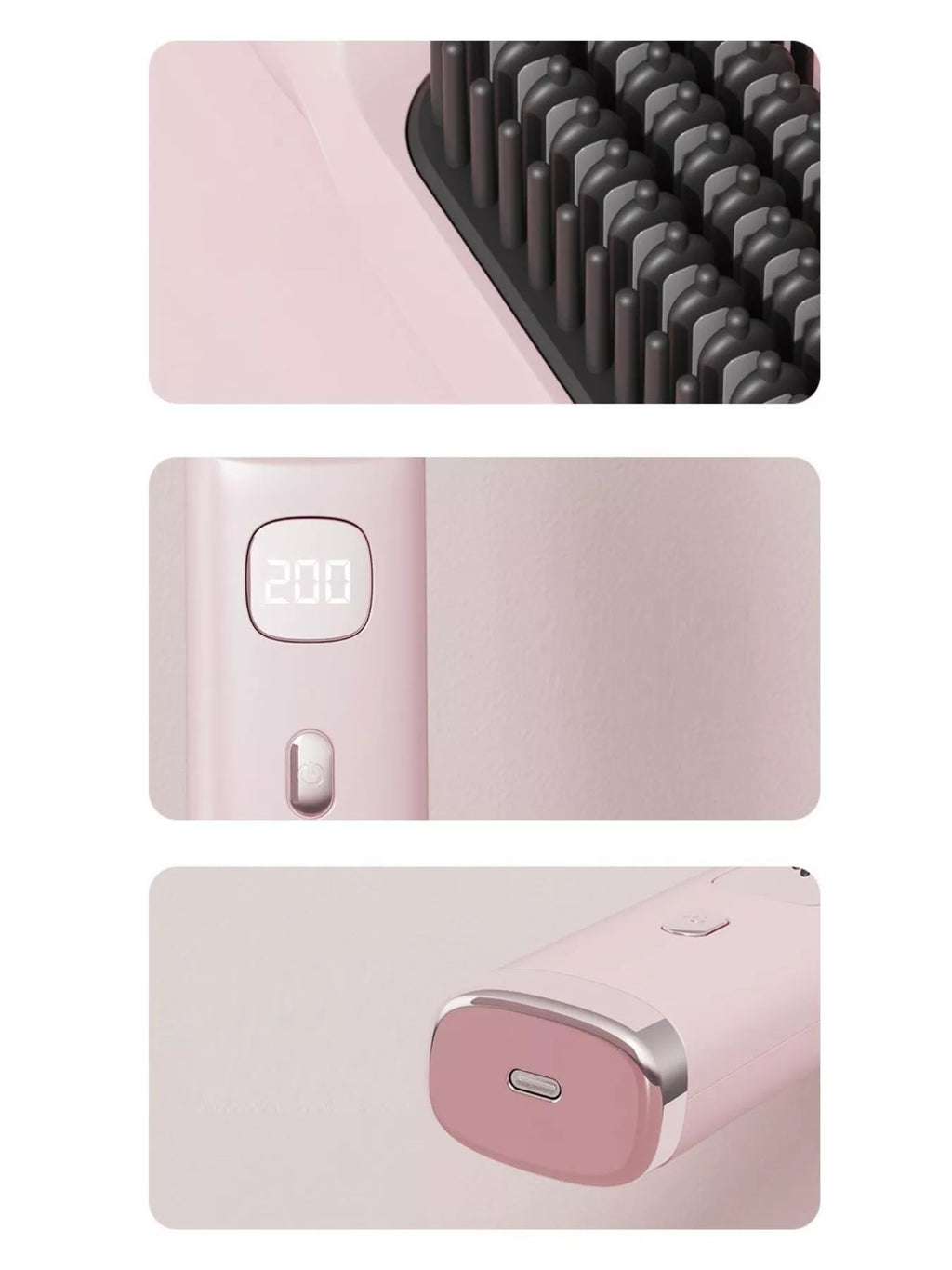 Portable Heated Hair Straightening Comb
