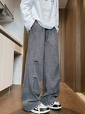 Men's Plus Size Loose Fit Plaid Casual Pants