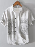 Men's Full Size Button Up Short Sleeve Shirt Plus Size