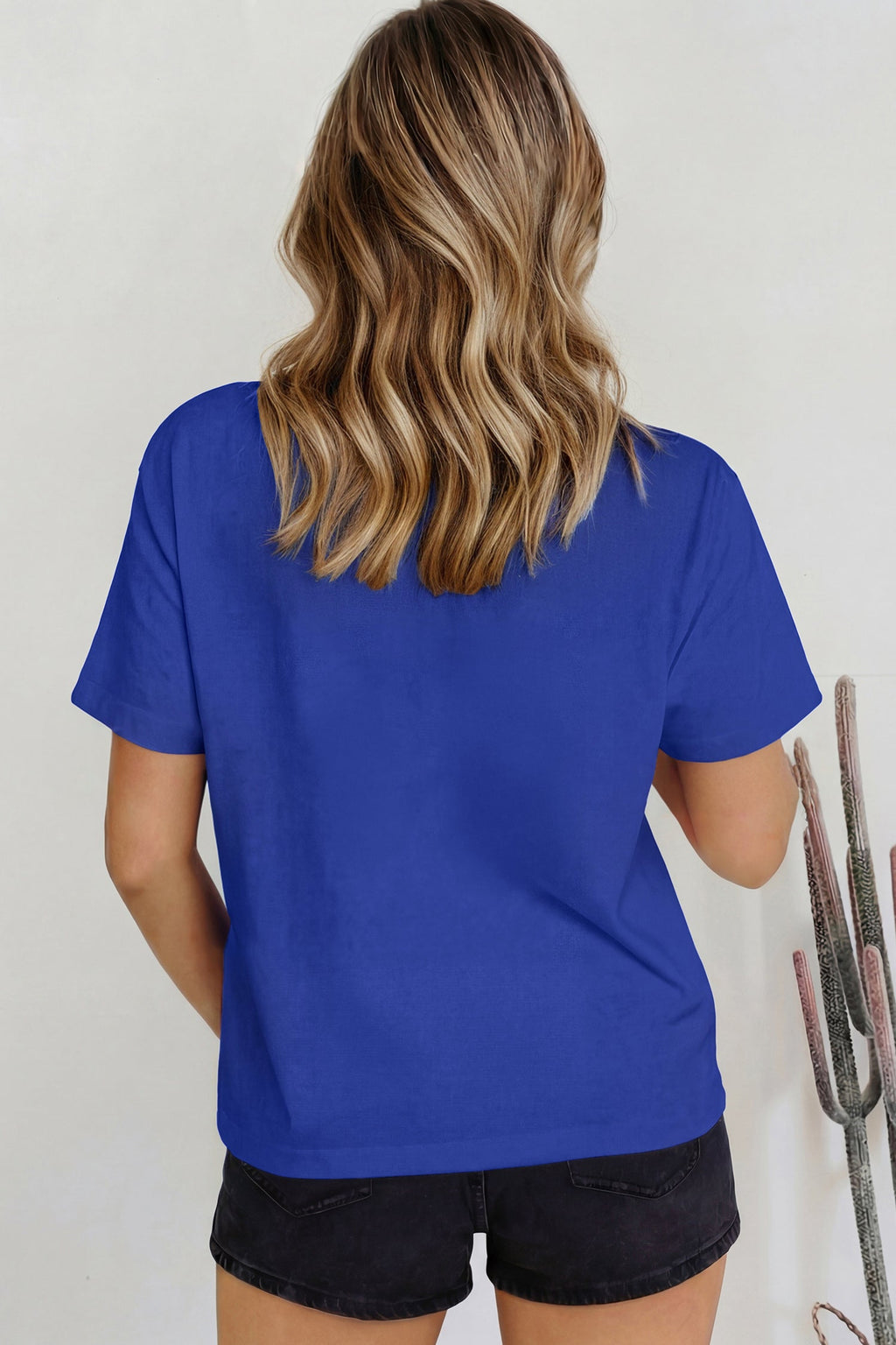 Sachet Pink Solid Color High Neck Oversize Tee