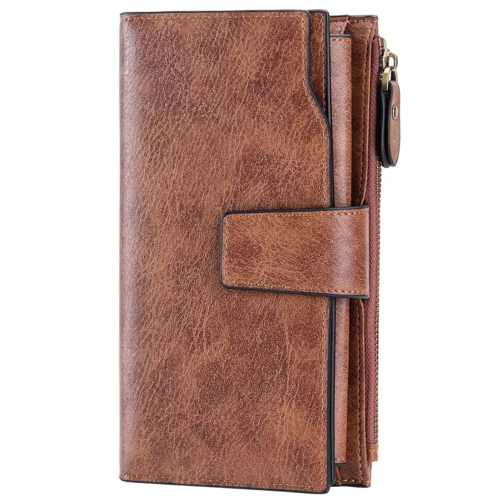 Vintage Style Long Leather Wallet