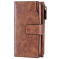 Vintage Style Long Leather Wallet