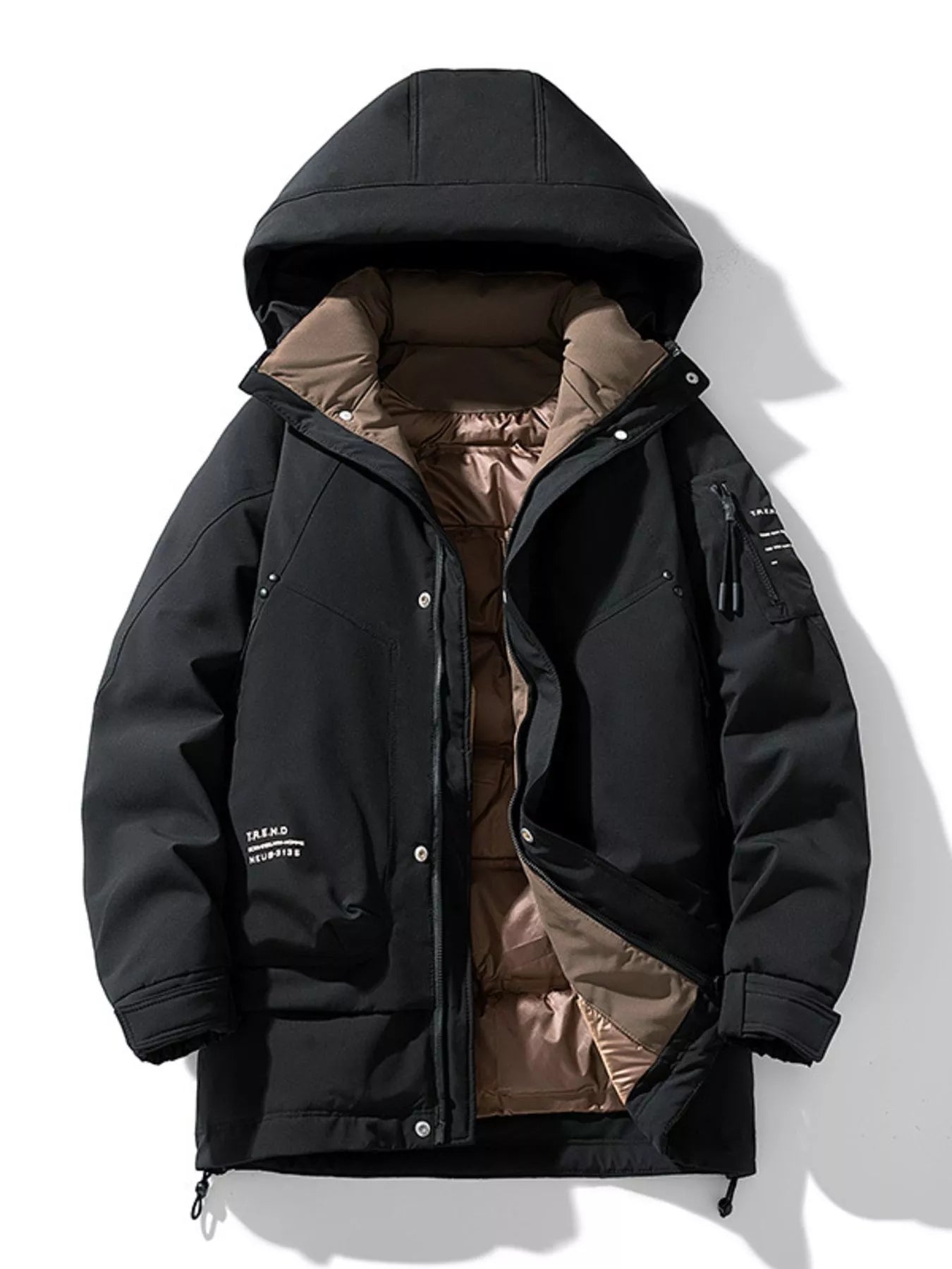 Men's Plus Size Urban Style Hooded Winter Padded Jacket